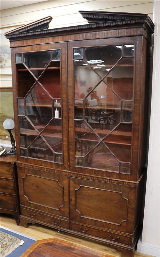 An inlaid bookcase W.145cm